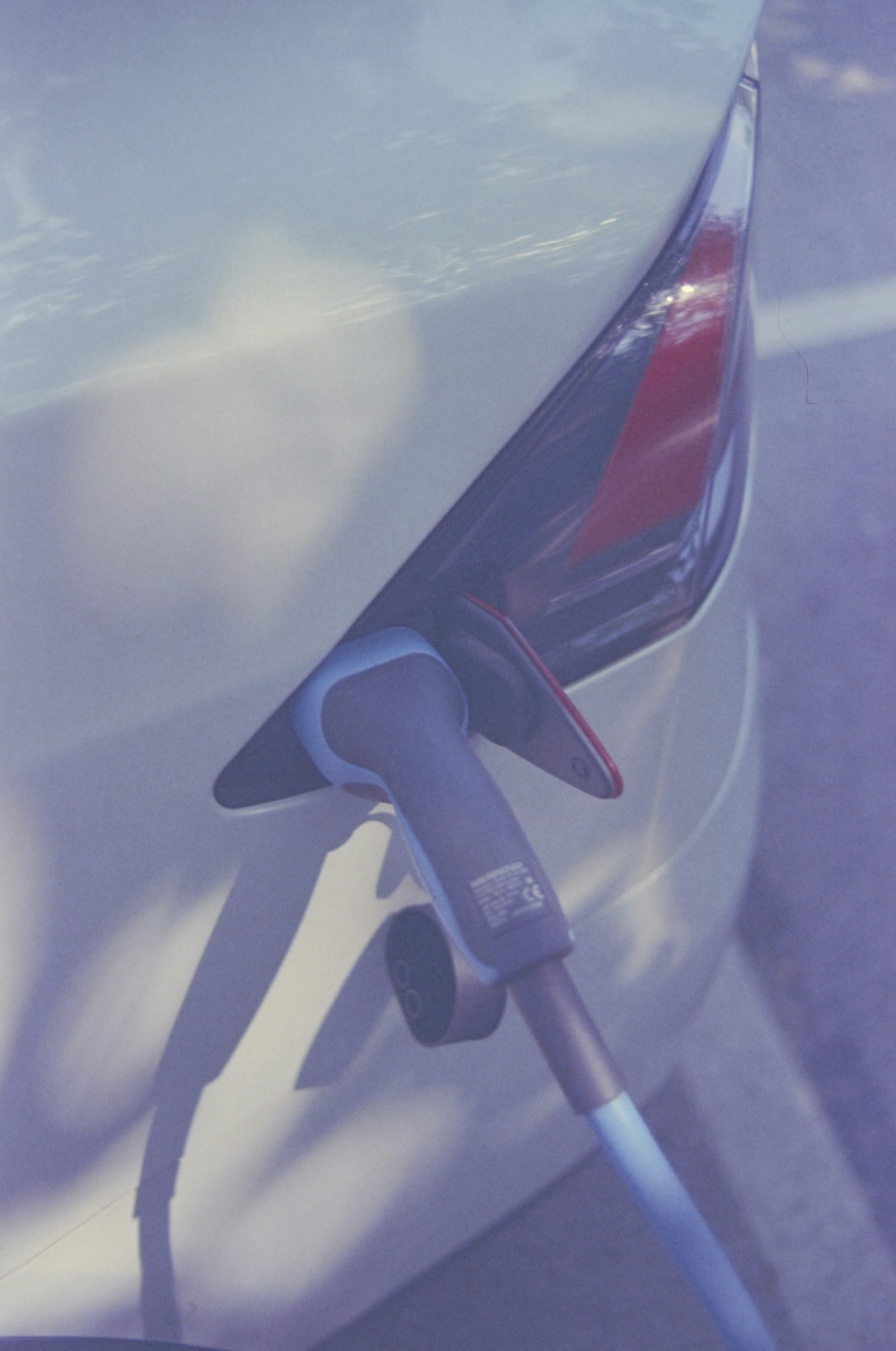 Close-up of an electric vehicle charging connector