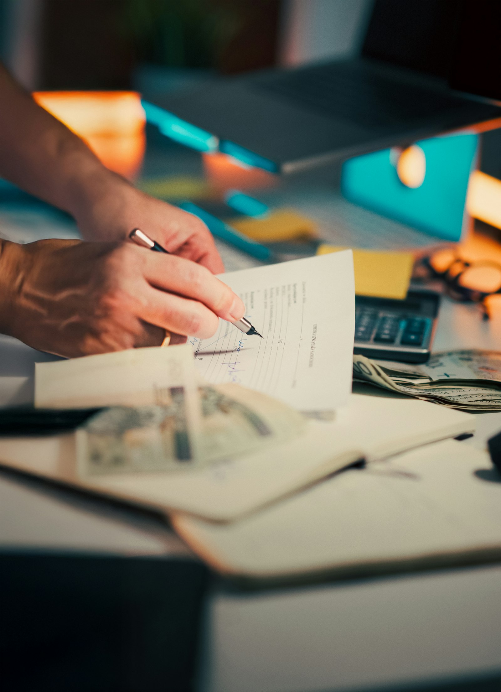 Financing paperwork being signed at Elevate